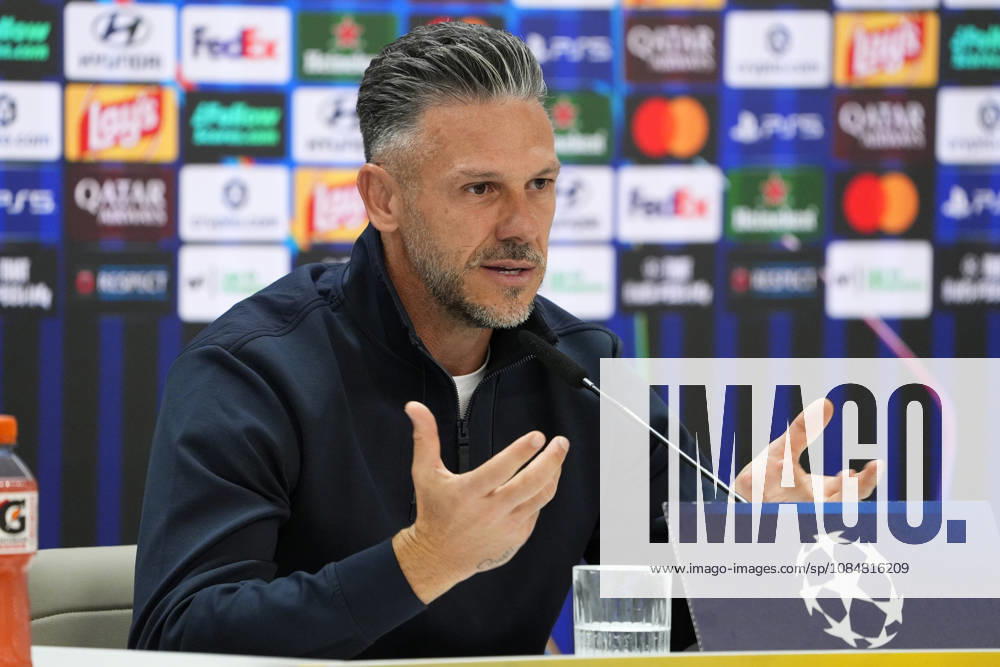 REAL MADRID CF v RB LEIPZIG. CHAMPIONS LEAGUE 2026 2027. ROUND 3. RB Leipzig s coach Martin Demichelis in press conference, PK, Pressekonferenz after raining session prior to the Champions League round 3 match against Real Madrid CF. October 20 2026. (ALTERPHOTOS Acero) MadridSpain