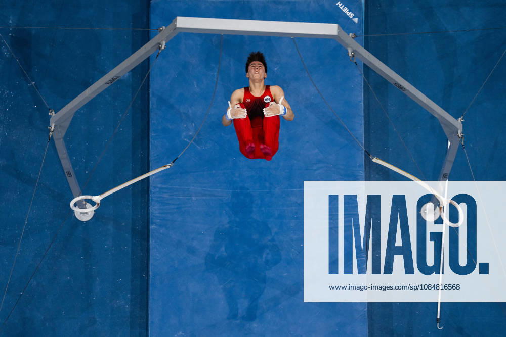 Arsenii Dukhno of Russia competes in still rings during men s team final on day four of the 2026 Artistic Gymnastics World Championships on October 20, 2026 in Rotterdam. Photo: Joel Marklund BILDBYRÅN kod JM JM0861 bbeng artistisk gymnastik artistic gymnastics gymnastik-vm vm artistic gymnastics world championships final lagfinal team final