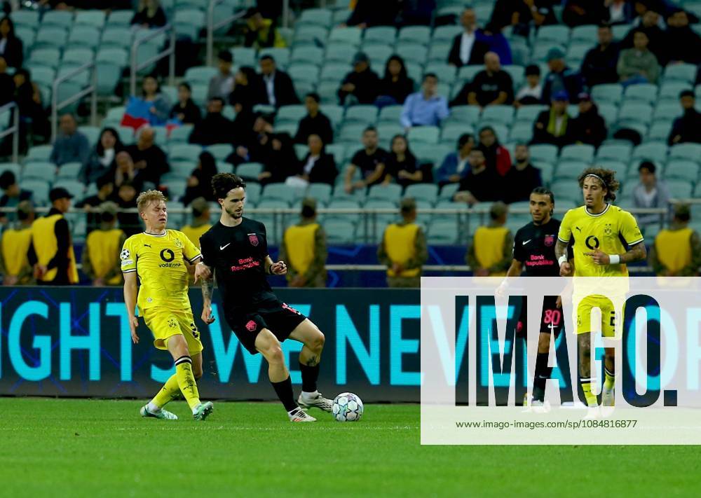 Sabah FC v Borussia Dortmund - UEFA Champions League BAKU, AZERBAIJAN - OCTOBER 20: Ivan Lepinjica of Sabah FC in action during UEFA Champions League week 3 football match between Sabah FC and Borussia Dortmund at Baku Olympic Stadium in Baku, Azerbaijan on October 20, 2026. Resul Rehimov Anadolu Baku Azerbaijan. Editorial use only. Please get in touch for any other usage.