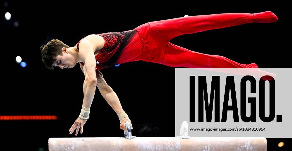 Netherlands Artistic Gymnastics World Championships 9269191 20.10.2026 Arsenii Dukhno of Team World Gymnastics Neutral Athletes 2 competes on the pommel horse during the men s team final of the 2026 World Artistic Gymnastics Championships in Rotterdam, the Netherlands. Alexey Filippov Sputnik Rotterdam Netherlands