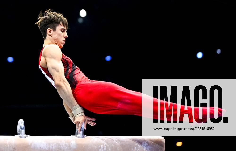 Netherlands Artistic Gymnastics World Championships 9269195 20.10.2026 Arsenii Dukhno of Team World Gymnastics Neutral Athletes 2 competes on the pommel horse during the men s team final of the 2026 World Artistic Gymnastics Championships in Rotterdam, the Netherlands. Alexey Filippov Sputnik Rotterdam Netherlands