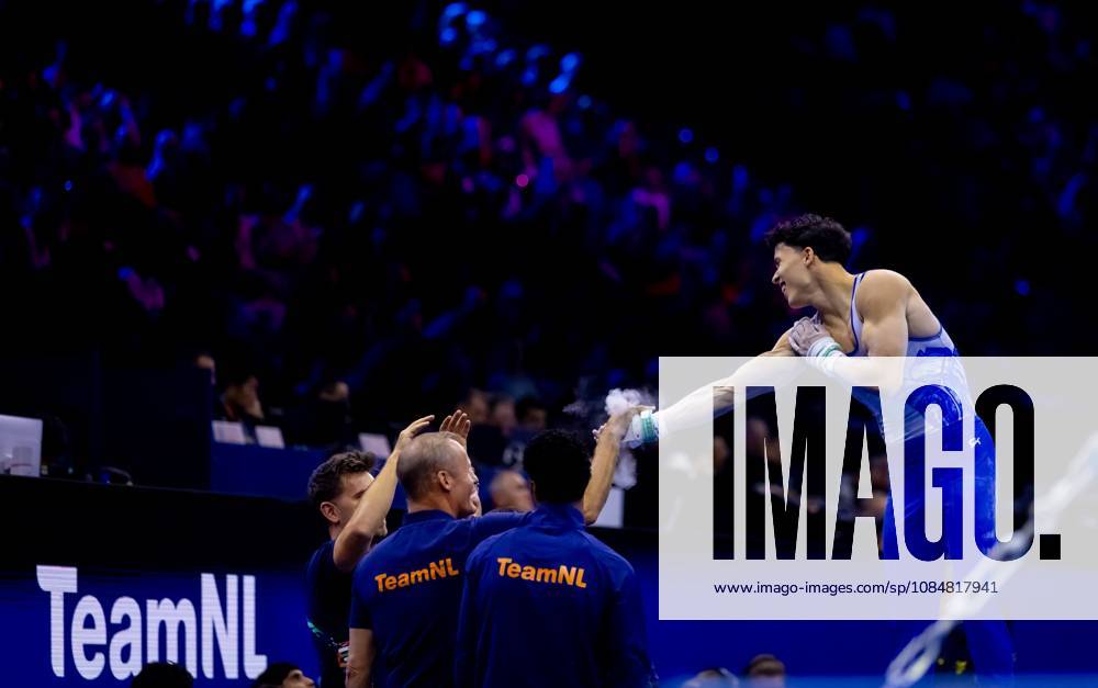 ROTTERDAM - Jermain Gruenberg in action during the men s team final at the World Gymnastics Championships in Rotterdam Ahoy. IRIS VAN DEN BROEK ANP ANPxSportx IVx 573088855 originalFilename: 573088855