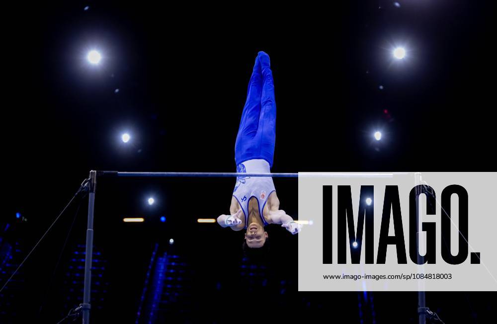 ROTTERDAM - Jermain Gruenberg in action during the men s team final at the World Gymnastics Championships in Rotterdam Ahoy. IRIS VAN DEN BROEK ANP ANPxSportx IVx 573088954 originalFilename: 573088954