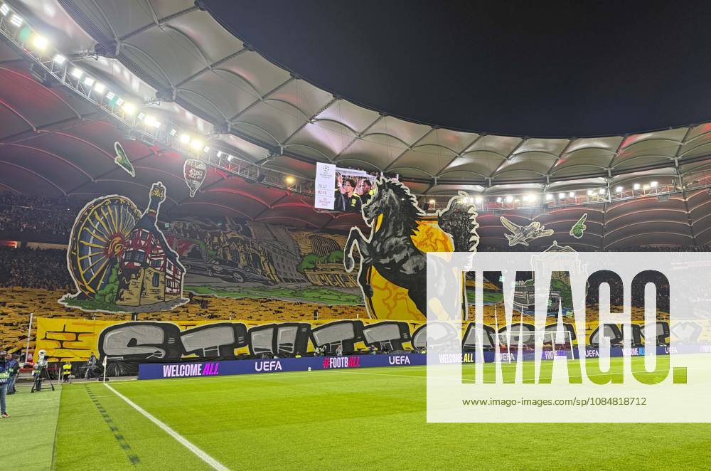 Fussball UEFA Champions-League League 2026 2027, 3.Spieltag, VfB Stuttgart - Atletico Madrid, in der MHP-Arena Stuttgart, Tolle Stuttgarter Choreografie