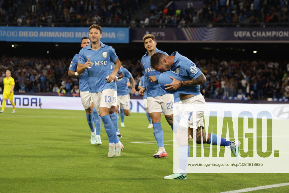 Champions League match SSC Napoli vs Bodo Glimt Napoli s Italian forward Matteo Politano celebrates after scoring a goal of 1-0 during the Uefa champions league match between SSC Napoli vs Bodo Glimt at the Diego Armando Maradona Stadium in Naples on October 20, 2026. ABP13156