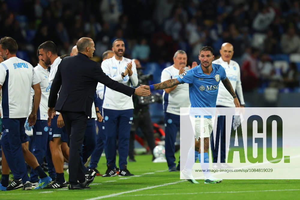 Napoli’s Matteo Politano celebrates after scoring goal 1-0 during the UEFA Champions League football match between Napoli vs Bodo Glimt - Champions League 2026 2027 - Diego Armando Maradona stadium October 20, 2026 Naples, Italy soccer