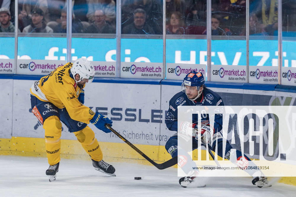 Zürich, Swiss Life Arena, National League: ZSC Lions - HC Davos, 58 Frederic Allard (Davos), 10 Sven Andrighetto (ZSC) Zürich Swiss Life Arena Zürich Switzerland