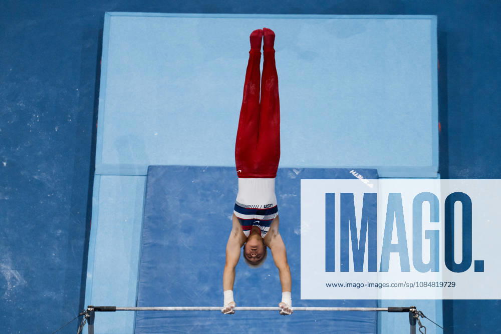 Danila Leykin of United States competes in horizontal bar during men s team final on day four of the 2026 Artistic Gymnastics World Championships on October 20, 2026 in Rotterdam. Photo: Joel Marklund BILDBYRÅN kod JM JM0861 bbeng artistisk gymnastik artistic gymnastics gymnastik-vm vm artistic gymnastics world championships final lagfinal team final