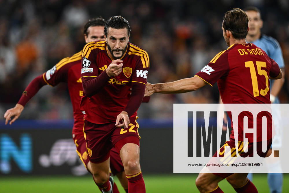 As Roma 20 10 2026 - Champions League Roma-Slovan Bratislava foto Antonello Sammarco Image nella foto: esultanza gol Mario Hermoso
