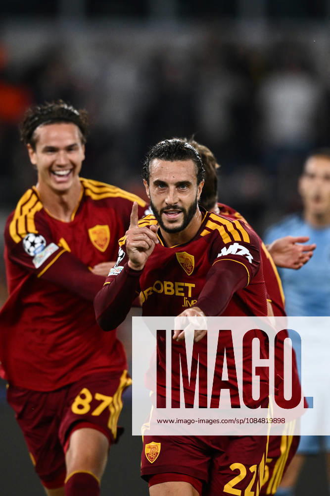 As Roma 20 10 2026 - Champions League Roma-Slovan Bratislava foto Antonello Sammarco Image nella foto: esultanza gol Mario Hermoso