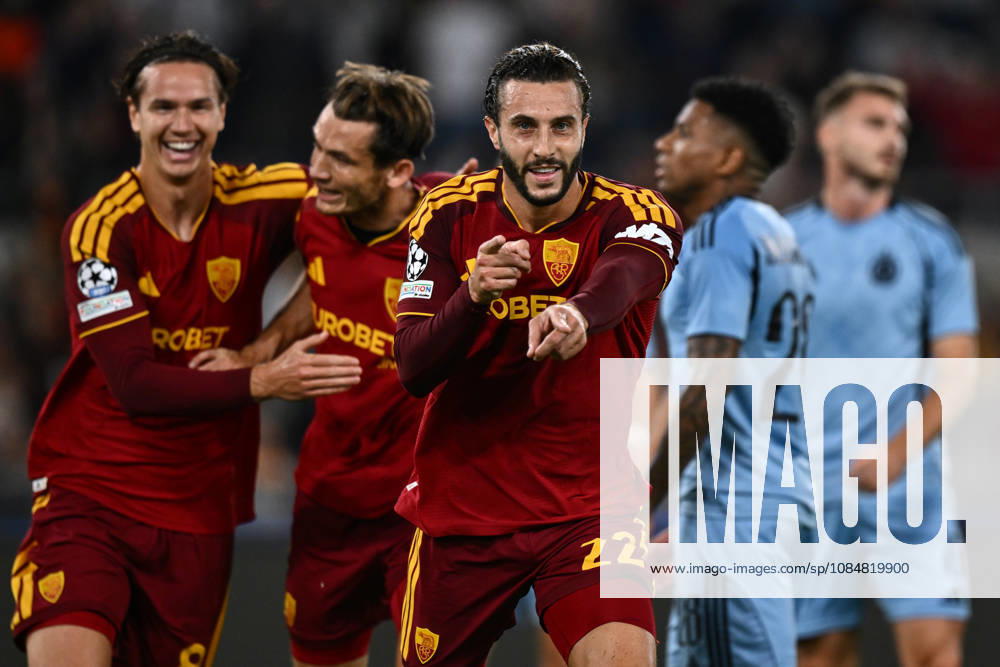 As Roma 20 10 2026 - Champions League Roma-Slovan Bratislava foto Antonello Sammarco Image nella foto: esultanza gol Mario Hermoso