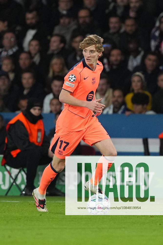 Anthony Gordon of Barcelona Paris Saint-Germain v Barcelona, UEFA Champions League, Football, Parc des Princes, Paris, France - 20 Oct 2026Paris Parc des Princes France