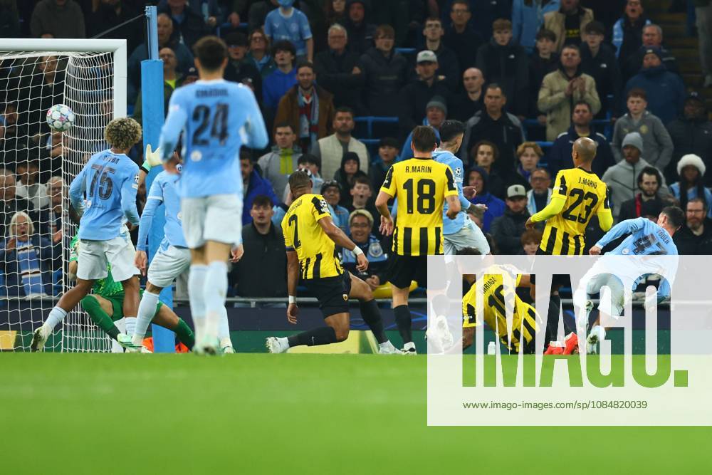 Phil Foden of Manchester City scores to make it 2-0 Manchester City v AEK Athens, UEFA Champions League, Football, Etihad Stadium, Manchester, UK - 20 Oct 2026Manchester Etihad Stadium United Kingdom