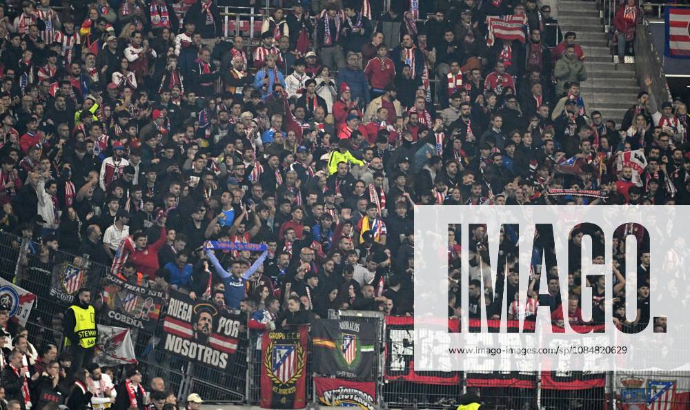 Fussball UEFA Champions-League League 2026 2027, 3.Spieltag, VfB Stuttgart - Atletico Madrid, in der MHP-Arena Stuttgart, Die Fans von Atletico Madrid