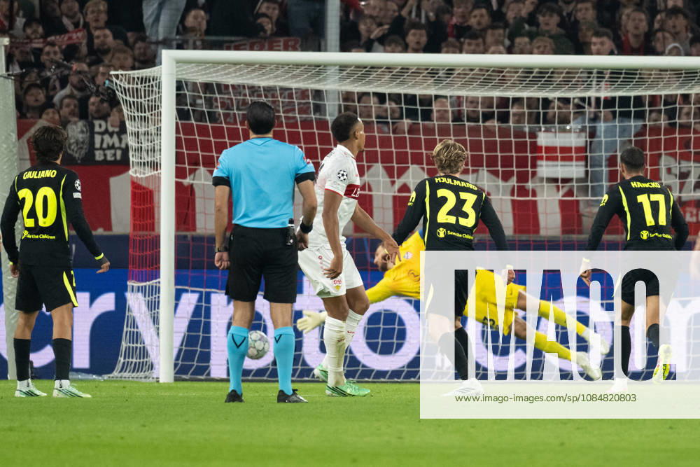 GER, Fussball, Herren, UEFA Champions League, Saison 2026 2027, 3. Spieltag, VfB Stuttgart vs. Atletico Madrid Tor zum 1:0 durch Jamie Leweling ( VfB Stuttgart 18 ). Stuttgart MHP Arena Baden-Württemberg Deutschland