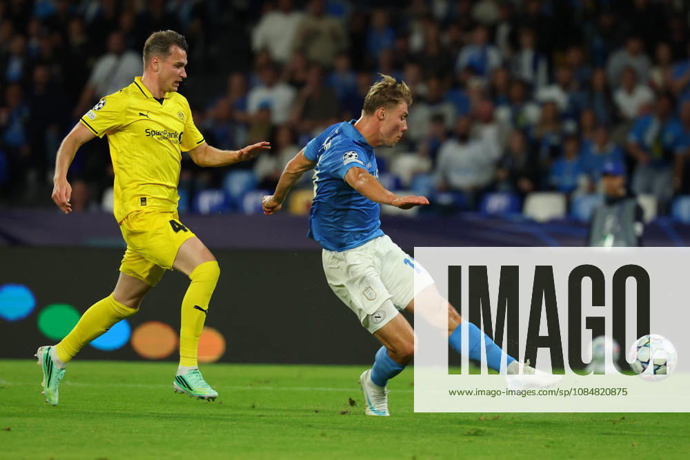 Napoli’s Rasmus Hojlund during the UEFA Champions League football match between Napoli vs Bodo Glimt - Champions League 2026 2027 - Diego Armando Maradona stadium October 20, 2026 Naples, Italy soccer