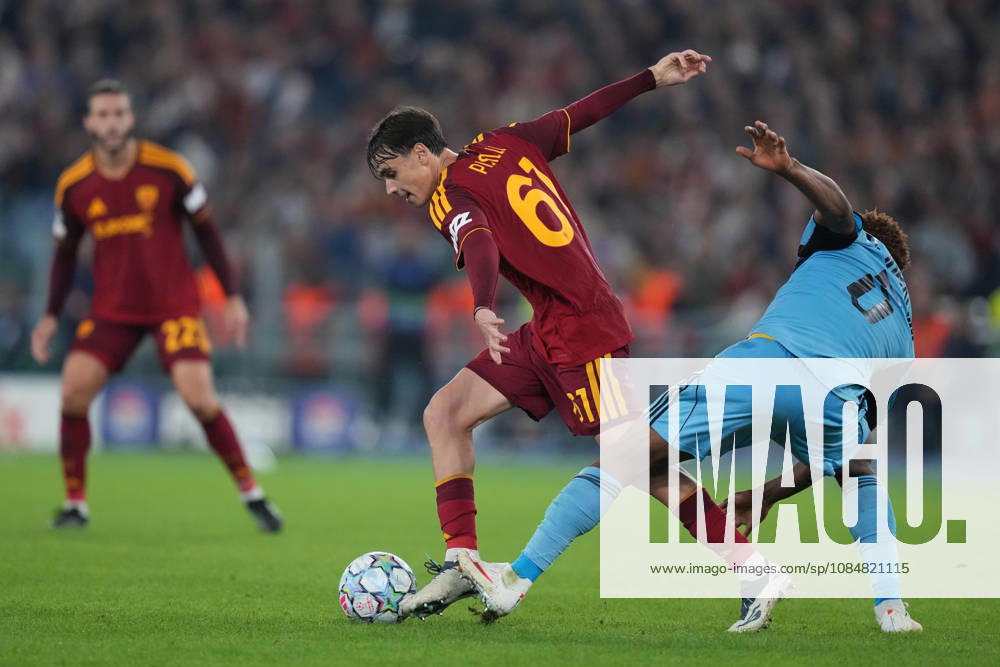 Roma’s Niccolo Pisilli during the UEFA Champions League Phase - Matchday 3 soccer match between AS Roma-Slovan Bratislava at the Rome s Olympic stadium, Italy - Tuesday October 20, 2026 - Soccer ( Photo by Alfredo Falcone LaPresse )