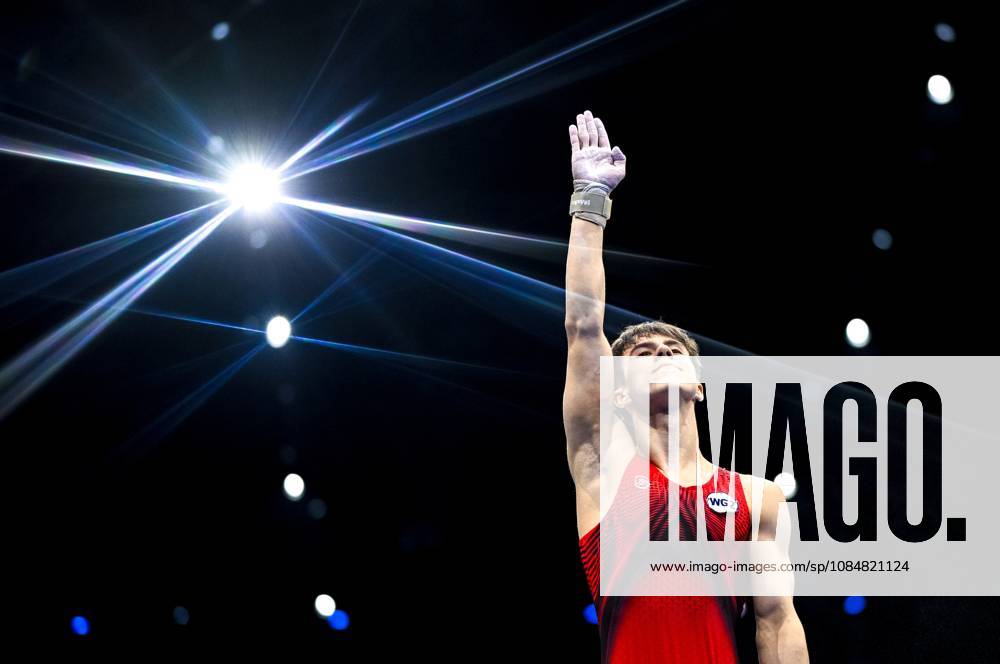 Netherlands Artistic Gymnastics World Championships 9269243 20.10.2026 Arsenii Dukhno of Team World Gymnastics Neutral Athletes 2 competes on the pommel horse during the men s team final of the 2026 World Artistic Gymnastics Championships in Rotterdam, the Netherlands. Alexey Filippov Sputnik Rotterdam Netherlands