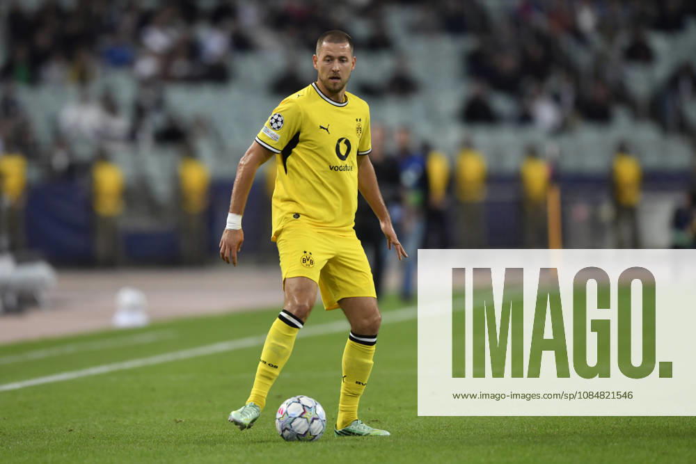 Sabah FC v Borussia Dortmund - UEFA Champions League 2026 27 League Phase MD3 BAKU, AZERBAIJAN - OCTOBER 20: Ramy Bensebaini of Borussia Dortmund is seen in action during the UEFA Champions League 2026 27 League Phase MD3 match between Sabah FC and Borussia Dortmund at Tofig Bahramov Stadium on October 20, 2026 in Baku, Azerbaijan. Baku Tofig Bahramov Stadium Azerbaijan