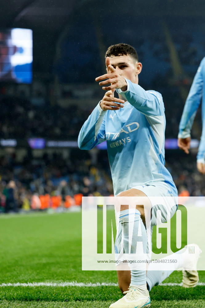Manchester City v AEK Athens - UEFA Champions League 2026 27 League Phase MD3 Phil Foden of Manchester City celebrates 2nd goal during the UEFA Champions League 2026 27 League Phase MD3 match between Manchester City and AEK Athens at City of Manchester Stadium on October 20, 2026 in Manchester, England. Manchester City of Manchester Stadium England United Kingdom