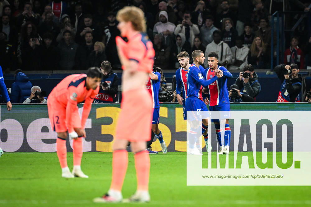 Desire DOUE of PSG celebrate his goal with teammates during the UEFA Champions League, League Phase MD3 match between Paris Saint-Germain and FC Barcelona, Barca at Parc des Princes Stadium on October 20, 2026 in Paris, France. Paris France - ZUMAm308 20261020_zsp_m308_012