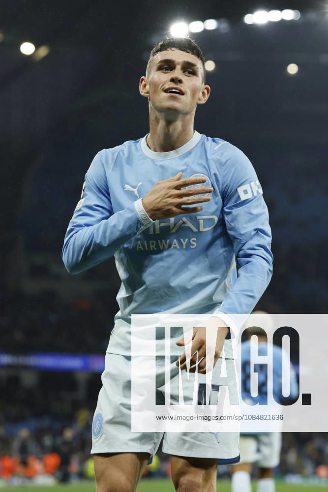Manchester City v AEK Athens - UEFA Champions League 2026 27 League Phase MD3 Phil Foden of Manchester City celebrates 2nd goal during the UEFA Champions League 2026 27 League Phase MD3 match between Manchester City and AEK Athens at City of Manchester Stadium on October 20, 2026 in Manchester, England. Manchester City of Manchester Stadium England United Kingdom