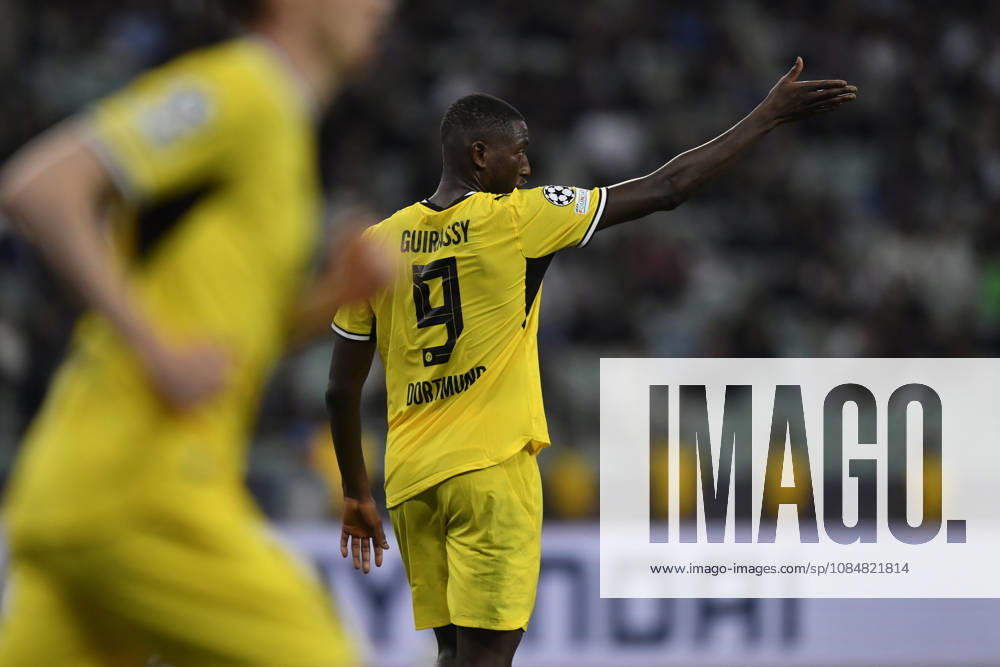 Sabah FC v Borussia Dortmund - UEFA Champions League 2026 27 League Phase MD3 BAKU, AZERBAIJAN - OCTOBER 20: Serhou Guirassy of Borussia Dortmund reacts during the UEFA Champions League 2026 27 League Phase MD3 match between Sabah FC and Borussia Dortmund at Tofig Bahramov Stadium on October 20, 2026 in Baku, Azerbaijan. Baku Tofig Bahramov Stadium Azerbaijan
