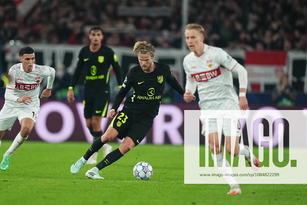 Morten Hjulmand (Atleti) during VfB Stuttgart and Atlético Madrid, League Phase UEFA Champions League, at MHPArena, Stuttgart, Germany on October 20, 2026. DeFodi Images. -