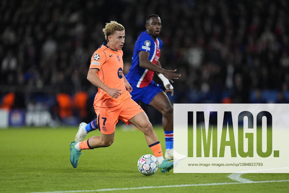 Fermin Lopez of FC Barcelona, Barca in action during the UEFA Champions League 2026 27 League Phase MD3 match between Paris Saint-Germain and FC Barcelona at Parc des Princes on Octuber 20, 2026, in Paris, France. Paris France - ZUMAa181 20261020_zaa_a181_098