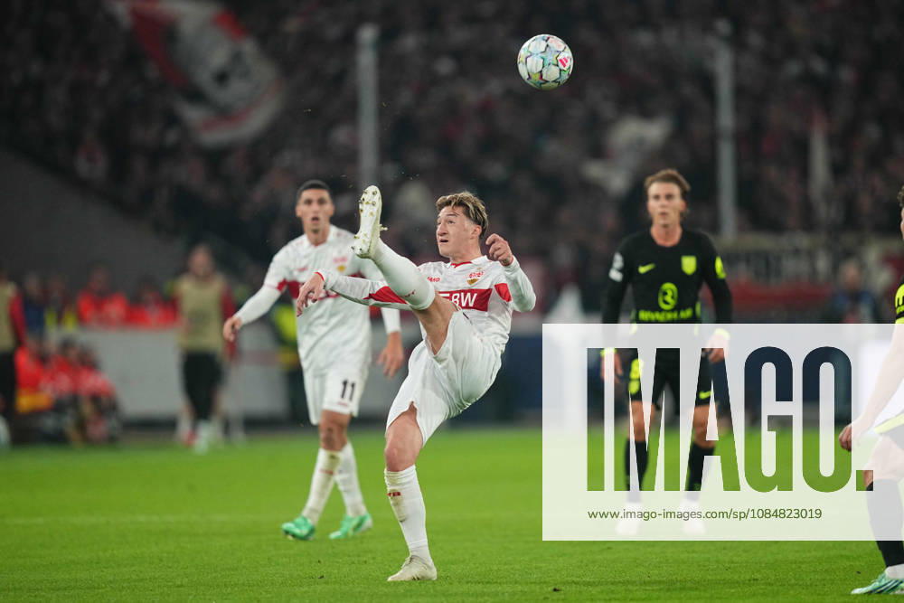 Angelo Stiller (VFB Stuttgart) during VfB Stuttgart and Atlético Madrid, League Phase UEFA Champions League, at MHPArena, Stuttgart, Germany on October 20, 2026. DeFodi Images. -