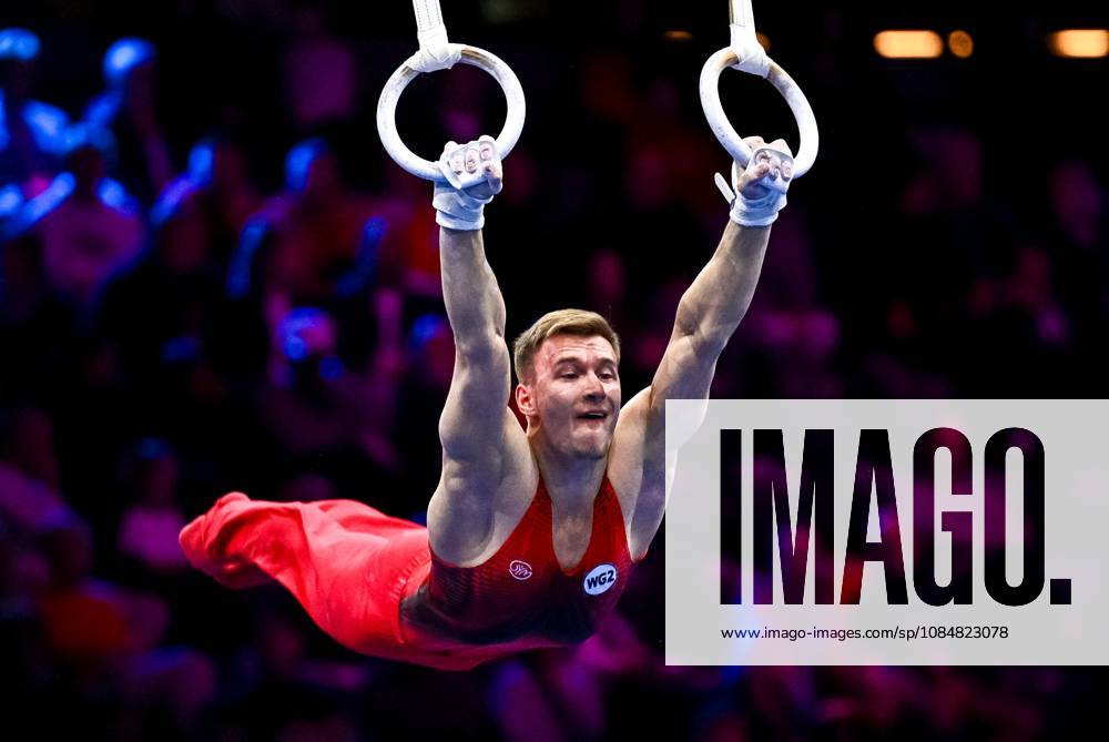 Netherlands Artistic Gymnastics World Championships 9269264 20.10.2026 Daniel Marinov of Team World Gymnastics Neutral Athletes 2 competes on the rings during the men s team final of the 2026 World Artistic Gymnastics Championships in Rotterdam, the Netherlands. Alexey Filippov Sputnik Rotterdam Netherlands