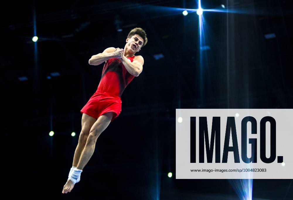 Netherlands Artistic Gymnastics World Championships 9269266 20.10.2026 Arsenii Dukhno of Team World Gymnastics Neutral Athletes 2 competes on the vault during the men s team final of the 2026 World Artistic Gymnastics Championships in Rotterdam, the Netherlands. Alexey Filippov Sputnik Rotterdam Netherlands