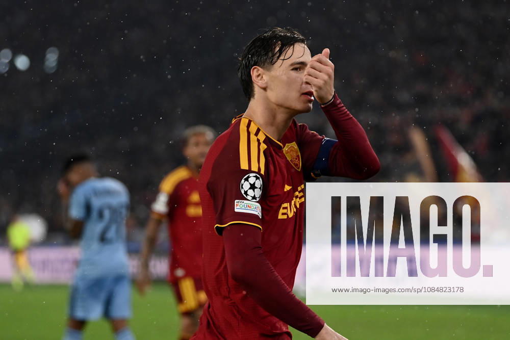 As Roma 20 10 2026 - Champions League Roma-Slovan Bratislava foto Antonello Sammarco Image nella foto: esultanza gol Niccolo Pisilli