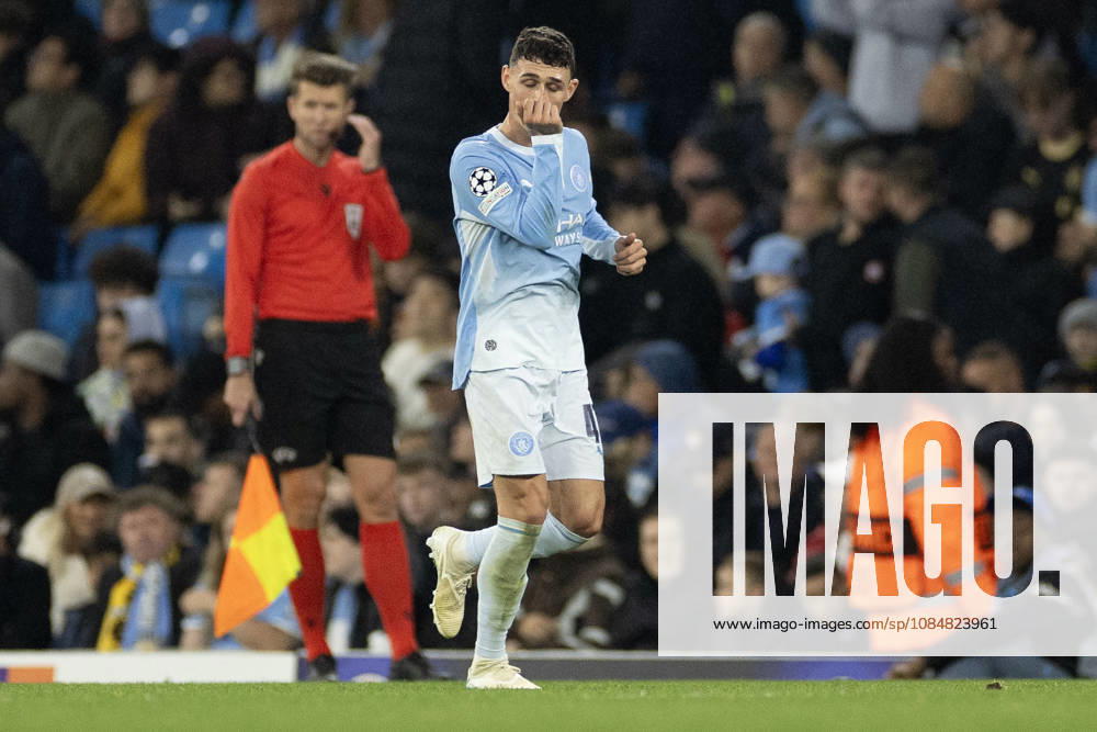 Manchester City v AEK Athens - UEFA Champions League 2026 27 League Phase MD3 Phil Foden 47 of Manchester City F.C. celebrates his goal during the UEFA Champions League match between Manchester City and AEK Athens at the Etihad Stadium in Manchester, on October 20, 2026. Manchester Manchester United, ManU Kingdom