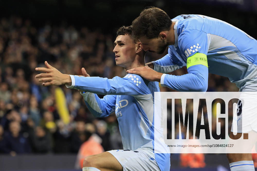 Manchester City v AEK Athens, Champions League Phil Foden (47) of Manchester City celebrates scoring to make it 4-1 during the Champions League match between Manchester City and AEK Athens at the Etihad Stadium, Manchester, UK on 20 October 2026. Manchester Etihad Stadium Manchester UK Editorial use only ,