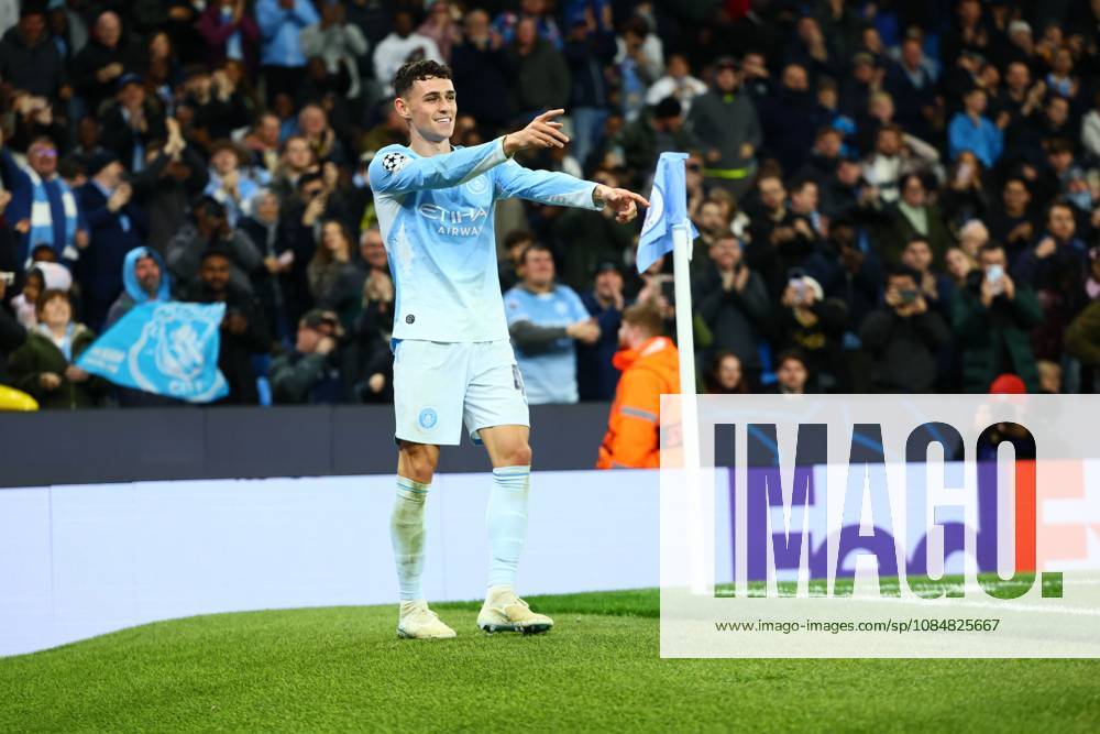 Phil Foden of Manchester City scores to make it 4-1 and celebrates Manchester City v AEK Athens, UEFA Champions League, Football, Etihad Stadium, Manchester, UK - 20 Oct 2026Manchester Etihad Stadium United Kingdom