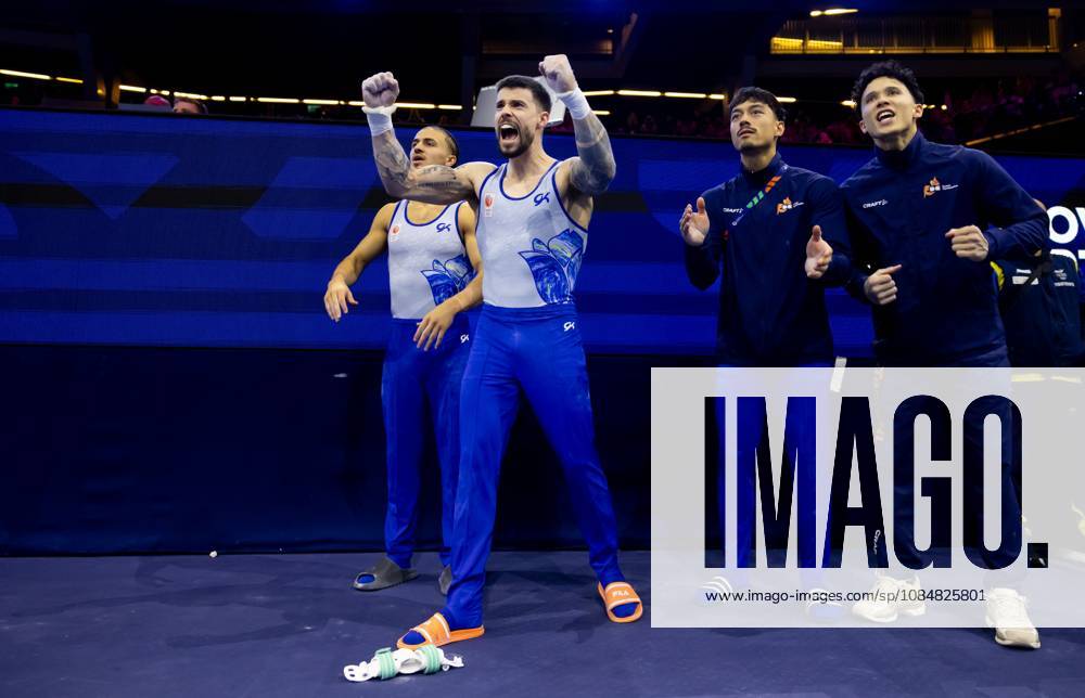 ROTTERDAM - The Dutch gymnasts during the men s team final at the World Gymnastics Championships in Rotterdam Ahoy. IRIS VAN DEN BROEK ANP ANPxSportx IVx 573104205 originalFilename: 573104205