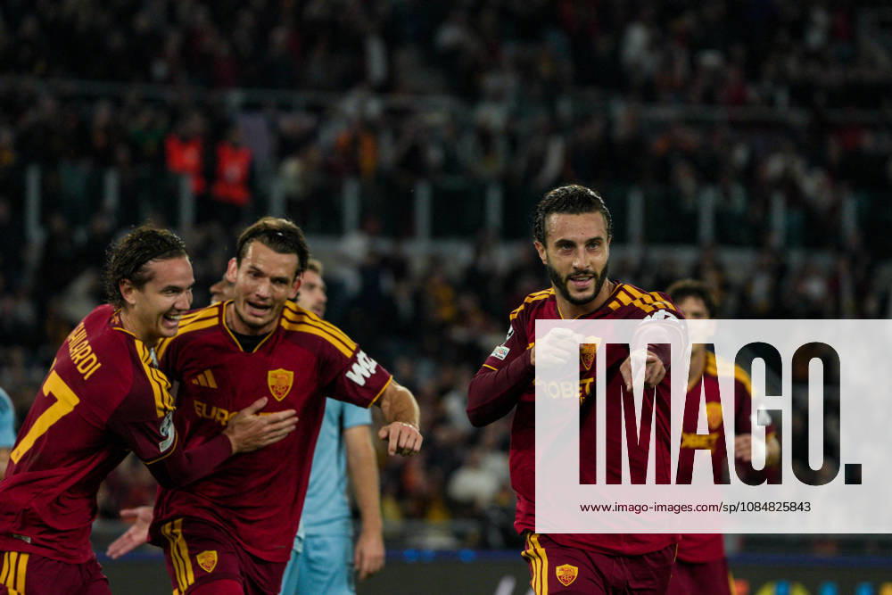 SOCCER - UEFA Champions League - AS Roma vs. Slovan Bratislava Photo by IPA ABACAPRESS.COM89962947 - Mario Hermoso of AS Roma during the AS Roma vs. Slovan Bratislava UEFA Champions League soccer match in Rome, Italy, on October 20, 2026 Rome Italy