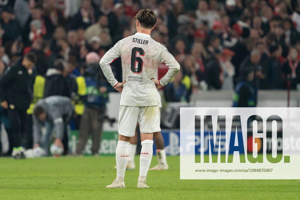 Angelo Stiller (VfB Stuttgart, 06) enttäuscht, Enttäuschung, frustriert, Frust, verärgert, GER, VfB Stuttgart vs. Atlà tico Madrid, Fussball, UEFA Champions League, Spieltag 3, Spielzeit 2026 2027, 20.10.2026, GER, VfB Stuttgart vs. Atlà tico Madrid, Fussball, UEFA Champions League, Spieltag 3, Spielzeit 2026 2027, 20.10.2026, Stuttgart