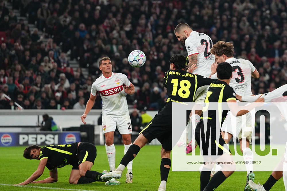 Jeff Chabot (VFB Stuttgart) during VfB Stuttgart and Atlético Madrid, League Phase UEFA Champions League, at MHPArena, Stuttgart, Germany on October 20, 2026. DeFodi Images. -