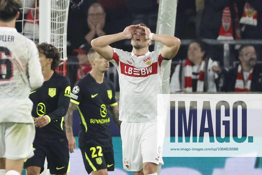 Ermedin Demirovic (VfB Stuttgart, 09), Mimik, Gesichtsausdruck, Emotion , Deutschland, Fussball, UEFA Champions League, 3. Spieltag, 2026 2027, VfB Stuttgart vs. Atletico Madrid, 20.10.2026, Stuttgart Arena Stuttgart Deutschland