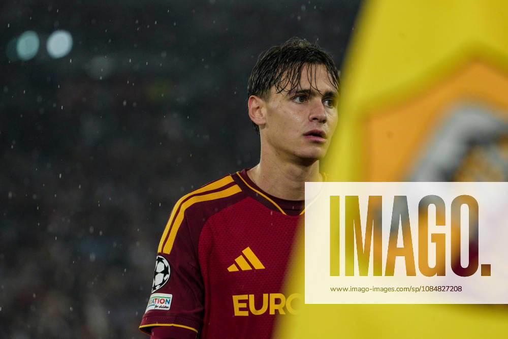 IPA89965265 - Niccolo Pisilli of AS Roma during the AS Roma vs. Slovan Bratislava UEFA Champions League soccer match in Rome, Italy, on October 20, 2026