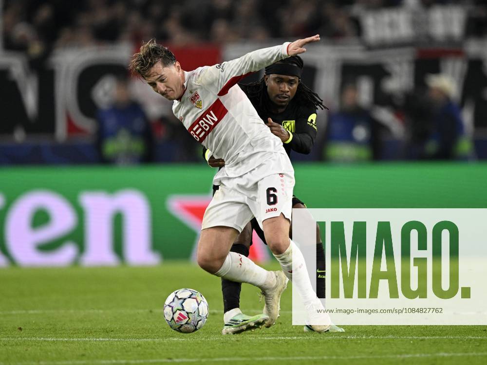 STUTTGART - (lr) Angelo Stiller of VFB Stuttgart, Ademola Lookman of Atletico Madrid during the UEFA Champions League match between VFB Stuttgart and Atletico Madrid at Stadion MHP Arena on 20 October 2026 in Stuttgart, Germany. ANP UEFA Champions League 2026 27 ANPxSportx xGerritxvanxKeulenxIVx 573110712 originalFilename: 573110712
