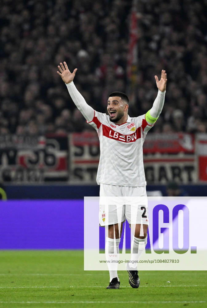 Deniz Undav VfB Stuttgart (26) Gestik Geste Champions League VfB Stuttgart vs Atletico Madrid 20.10.2026 DFL REGULATIONS PROHIBIT ANY USE OF PHOTOGRAPHS AS IMAGE SEQUENCES AND OR QUASI-VIDEO Champions League VfB Stuttgart vs Atletico Madrid