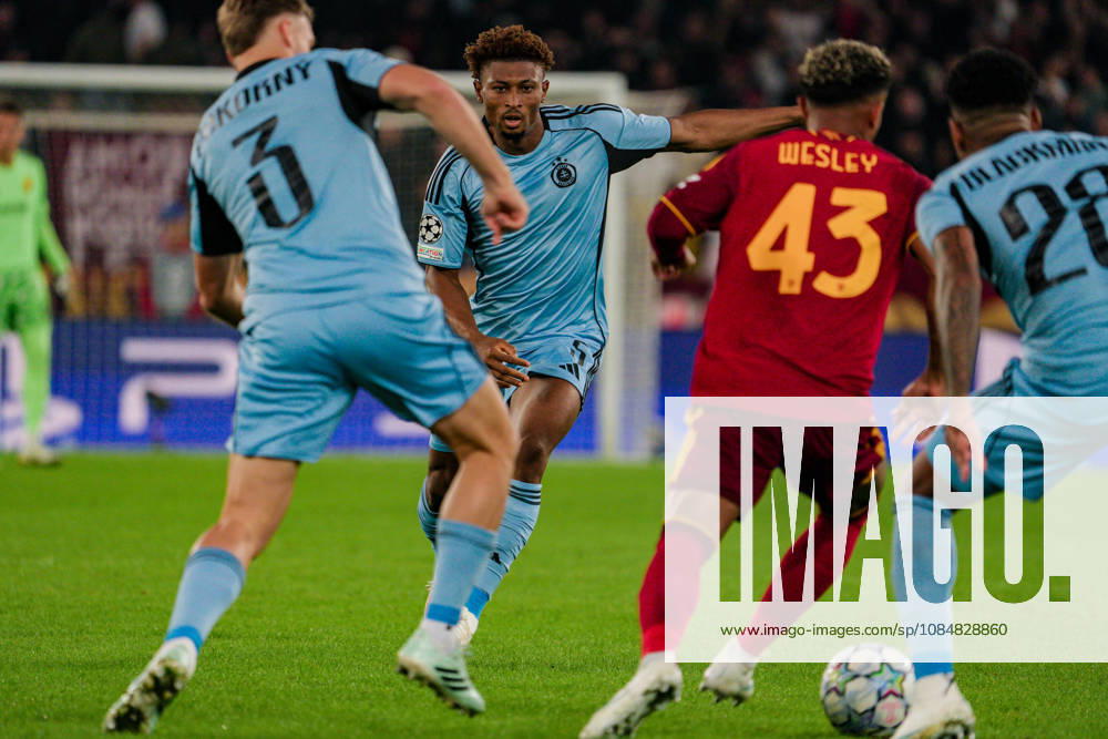 IPA89968389 - Rahim Ibrahim of Slovan Bratislava during the AS Roma vs. Slovan Bratislava UEFA Champions League soccer match in Rome, Italy, on October 20, 2026