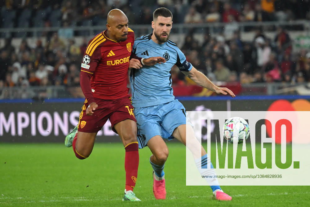 2026,Roma-Slovan Bratislava Donyell Malen of Roma,Kenan Bajric of Slovan Bratislava during the Champions League match Championship phase Matchday 3 Roma-Slovan Bratislava at the Stadio Olimpico. Rome (Italy), October 20, 2026 during the Champions League match Championship phase Matchday 3 Roma-Slovan Bratislava at the Stadio Olimpico. Rome (Italy), October 20, 2026 Imago-images Emmefoto