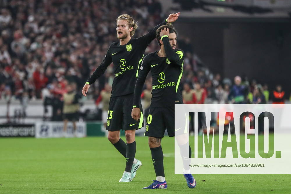 Stuttgart 20.10.2026. Pilka nozna Liga Mistrzow UEFA sezon 2026 2027 kolejka 3 mecz: VfB Stuttgart - Atletico Madryt --- Football UEFA Champions League season 2025 2026 round 3 match: VfB Stuttgart - Atletico de Madrid nz Morten Hjulmand Fot. Kacper Staniec NEWSPIX.PL --- newspix.pl