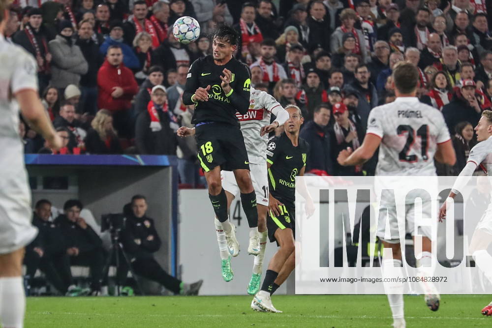 Stuttgart 20.10.2026. Pilka nozna Liga Mistrzow UEFA sezon 2026 2027 kolejka 3 mecz: VfB Stuttgart - Atletico Madryt --- Football UEFA Champions League season 2025 2026 round 3 match: VfB Stuttgart - Atletico de Madrid nz Marc Pubill Fot. Kacper Staniec NEWSPIX.PL --- newspix.pl