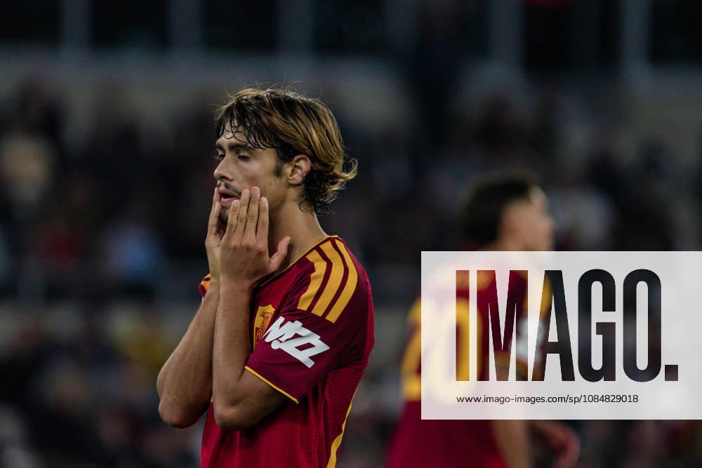 IPA89968648 - Rodrigo Mora of AS Roma during the AS Roma vs. Slovan Bratislava UEFA Champions League soccer match in Rome, Italy, on October 20, 2026