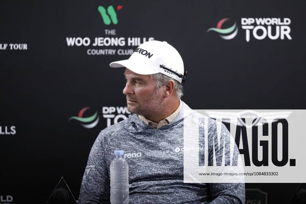 Oct 22, 2026-Cheonan, South Korea-Ryan FOX of New Zealand attend the media conference during an DP world Tour Genesis Championship at Woo Jeong Hills CC in Cheon, South Korea. Cheonan SOUTH KOREA - ZUMAr168 20261021_aap_r168_007